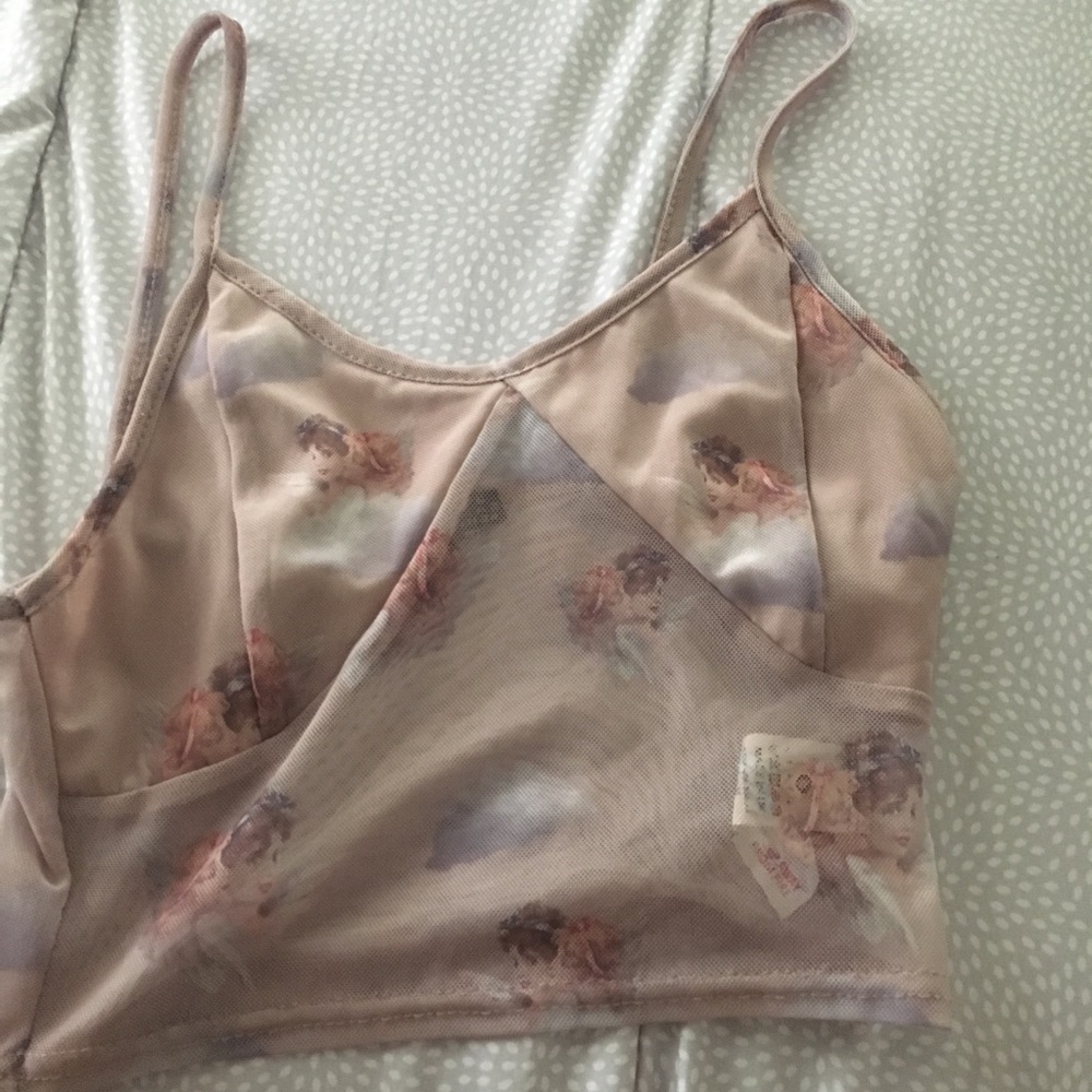 Cute mesh crop top
